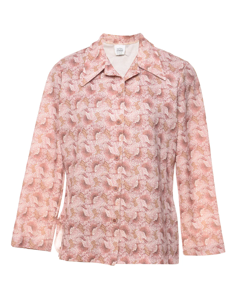 1970s Floral Shirt - L