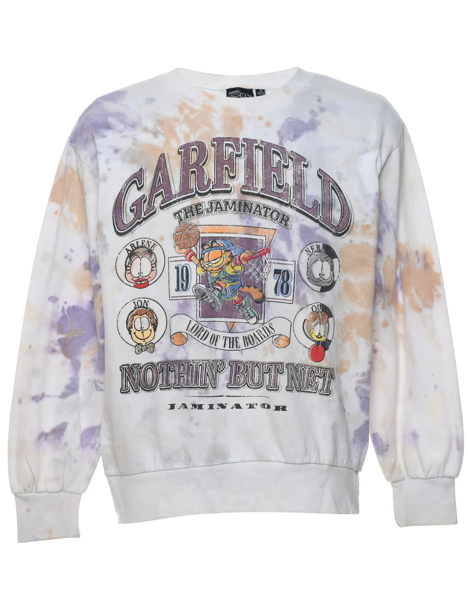Vintage 1990s Garfield Design Sweatshirt - M