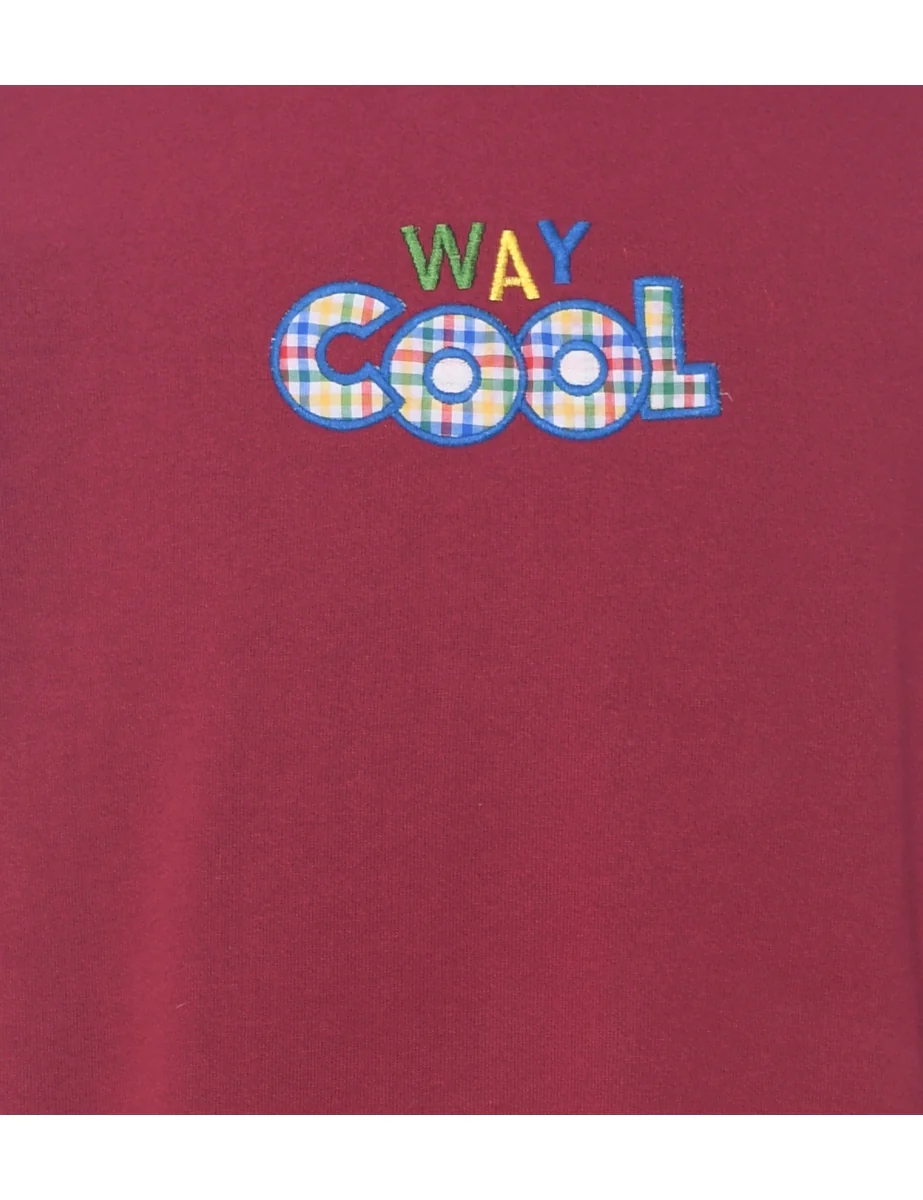 Vintage 1990s Well Cool Embroidered Sweatshirt - XL - Image 3