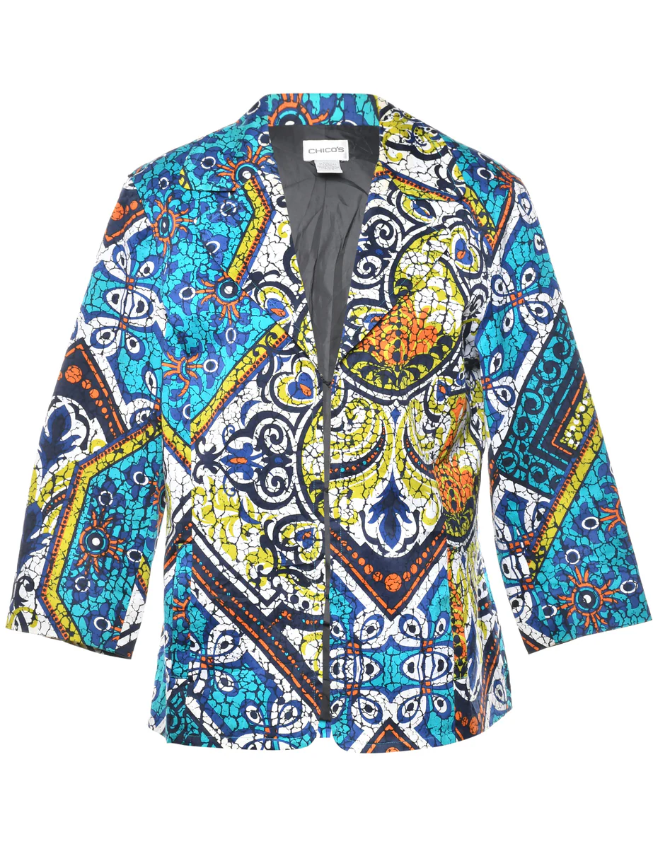 Vintage Abstract Pattern Jacket - L