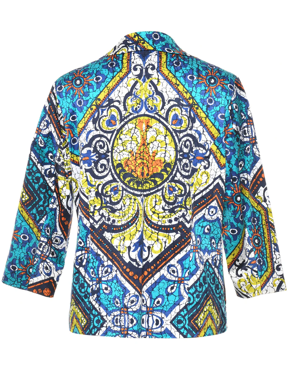 Vintage Abstract Pattern Jacket - L - Image 2
