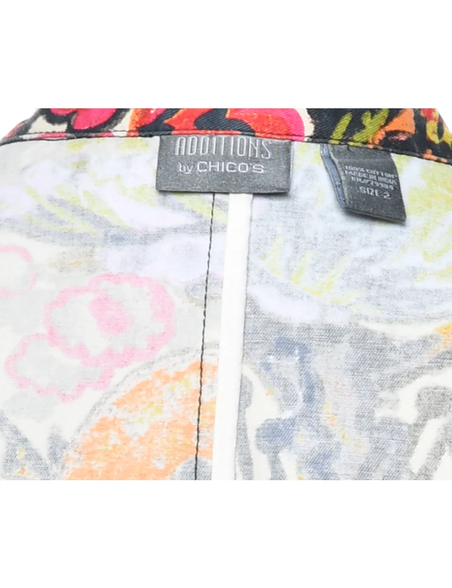 Vintage Abstract Pattern Jacket - L - Image 4