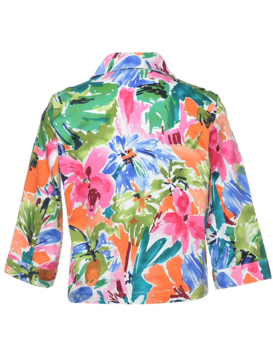 Vintage Abstract Pattern Jacket - M - Image 2