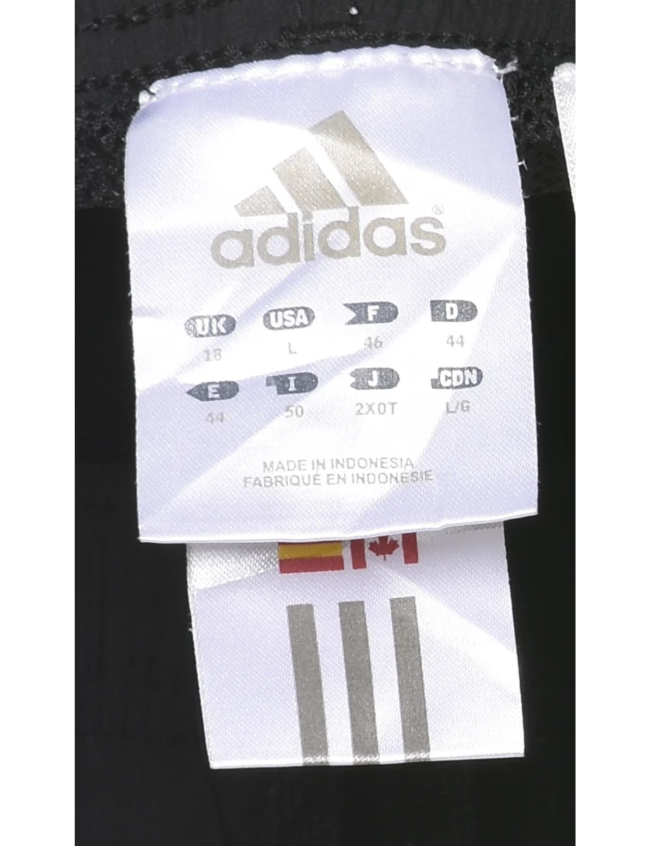 Adidas Black & Blue Contrast Strip Track Pants - W34 L30 - Image 4