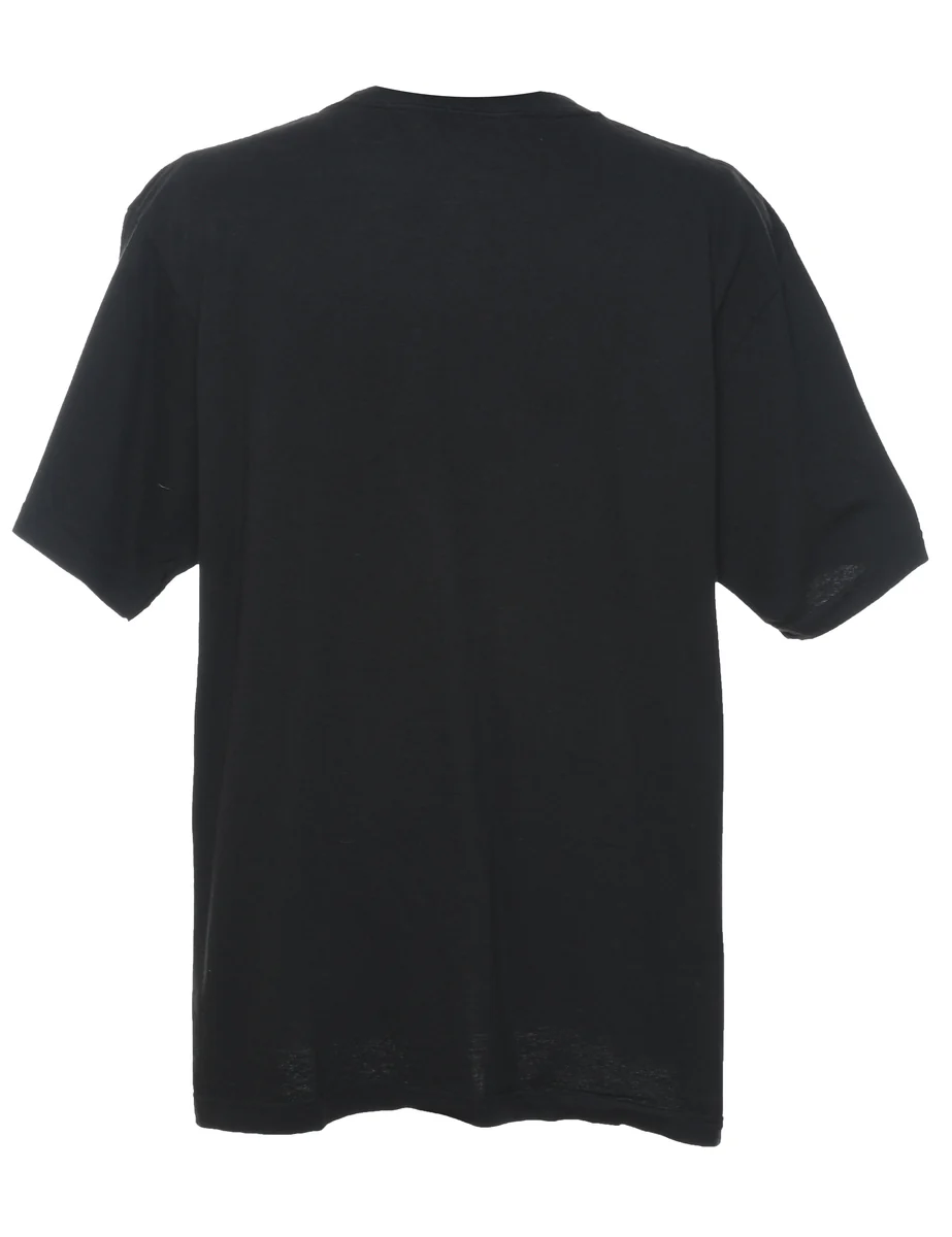 Vintage Adidas Black & Blue Printed T-shirt - XL - Image 2