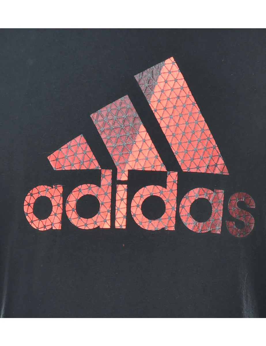 Vintage Adidas Black Spell-Out T-shirt - XL - Image 3