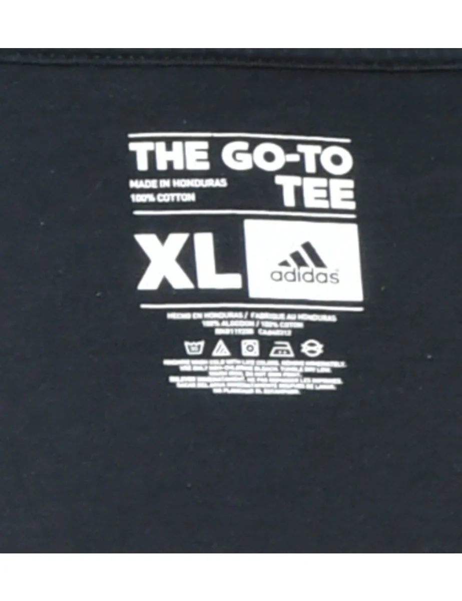 Vintage Adidas Black Spell-Out T-shirt - XL - Image 4