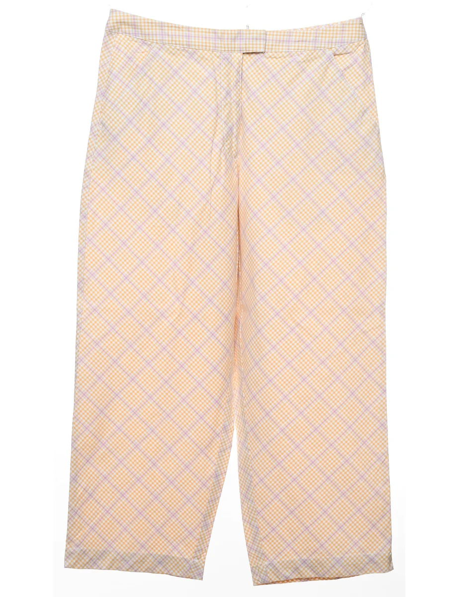 Vintage Adidas Checked Chinos - W32 L26