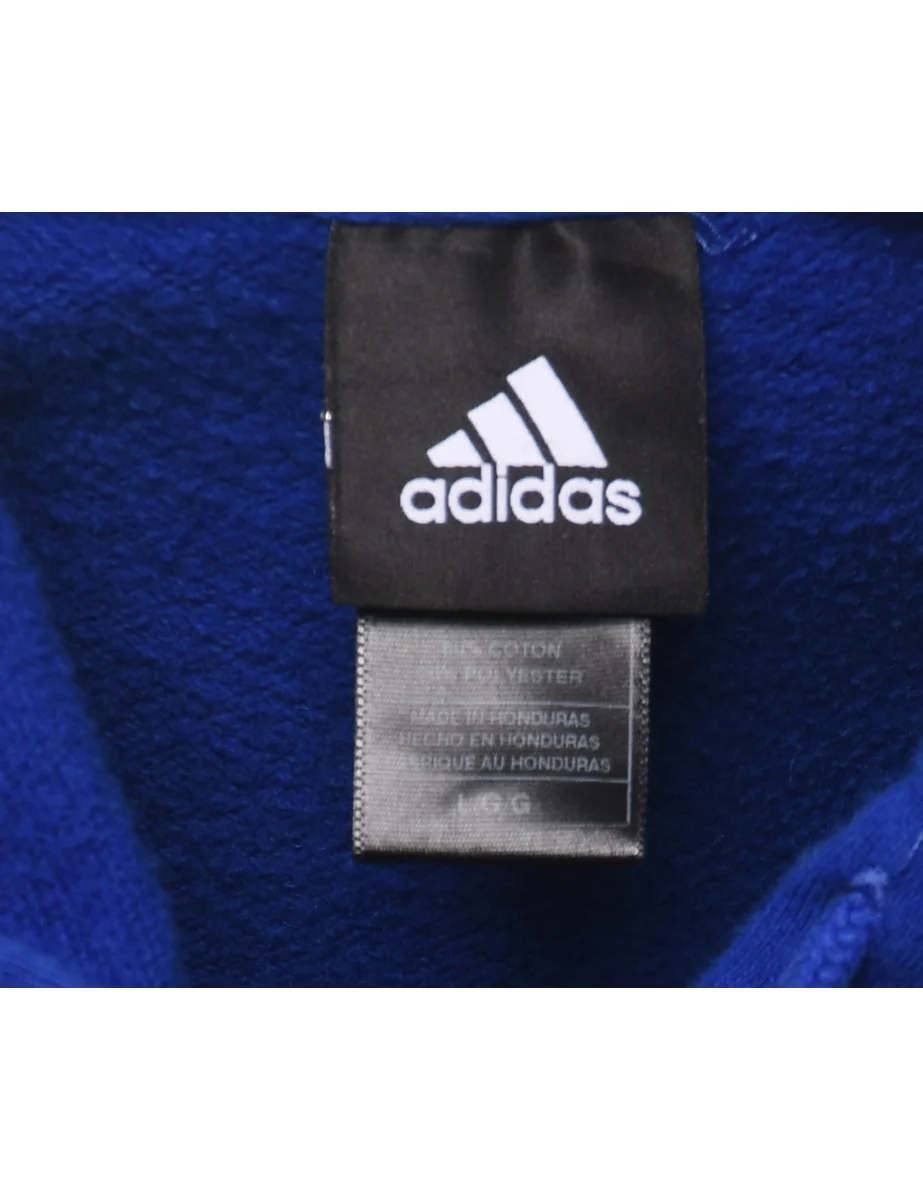 Vintage Adidas Football Boise State Hooded Sports Sweatshirt - L - Image 4