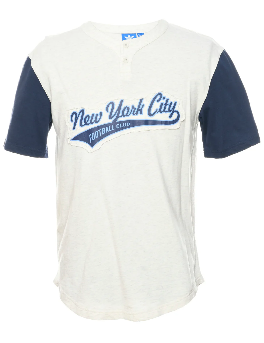 Vintage Adidas Football Club Printed T-shirt - M