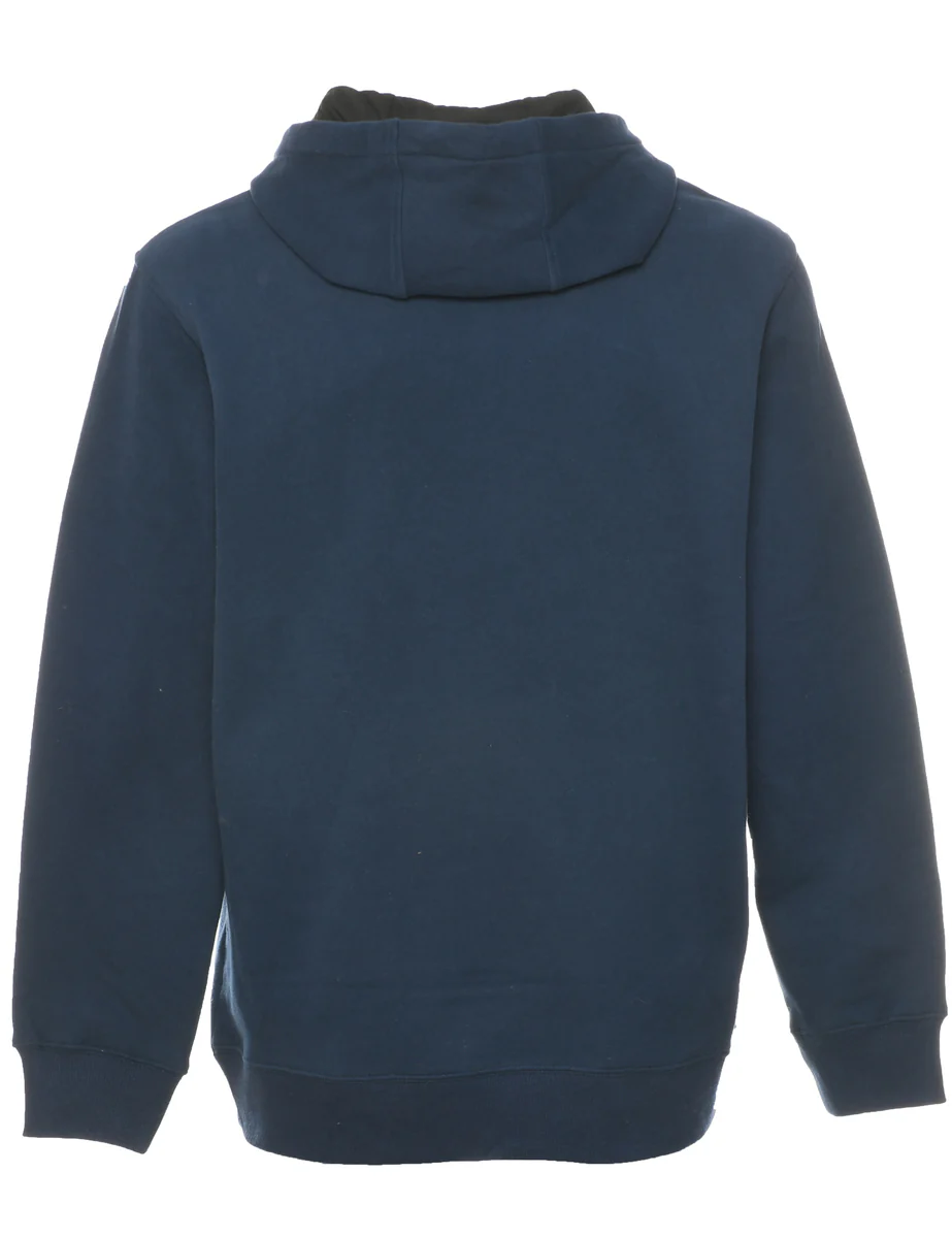 Adidas Navy Hooded Sweatshirt - L - Image 2