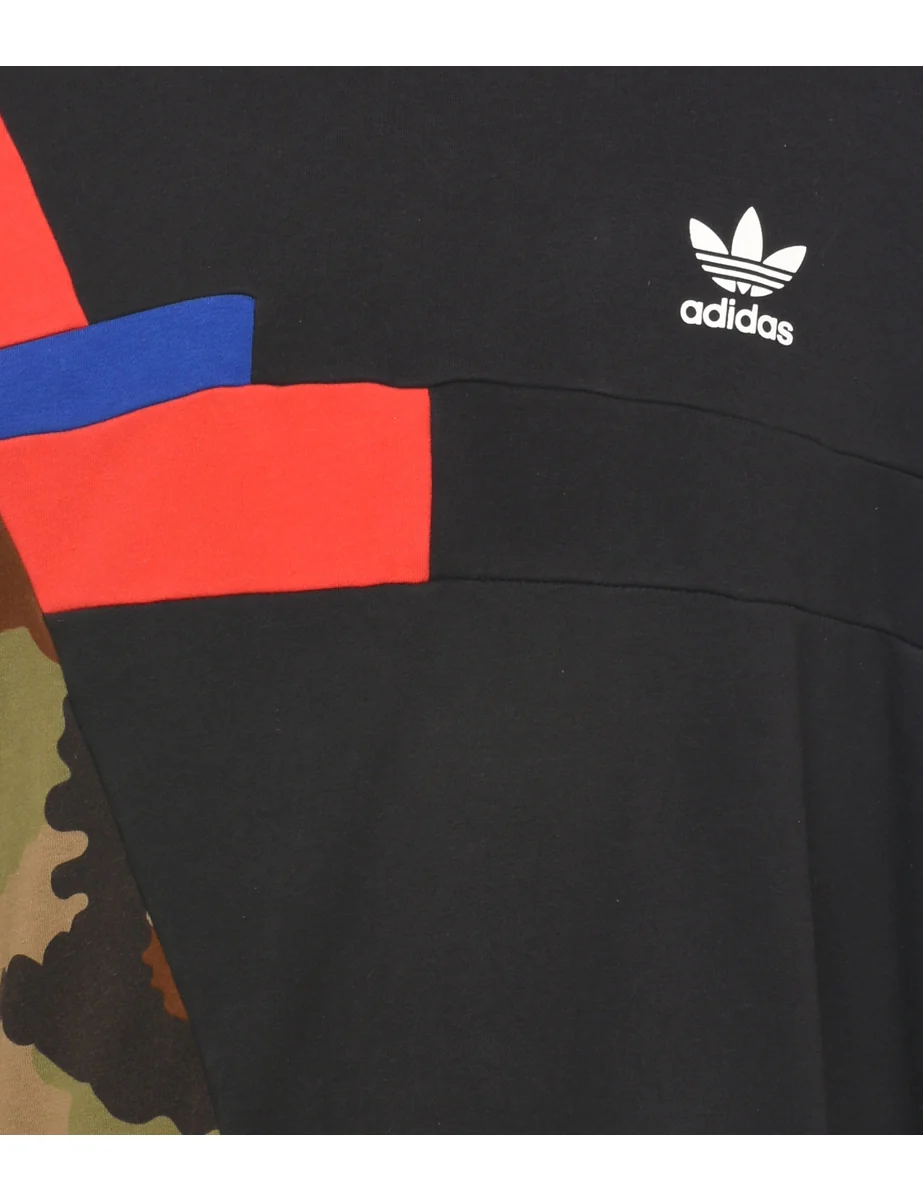 Adidas Patchwork Sweatshirt - L - Image 3