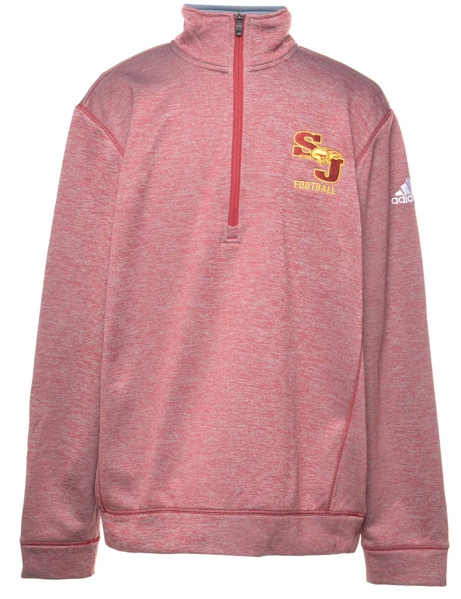 Vintage Adidas S J Football Printed Sweatshirt - L