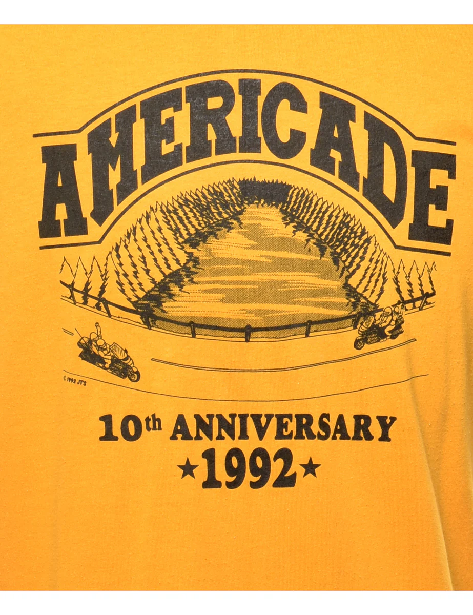 Vintage Americade Printed T-shirt - XL - Image 3