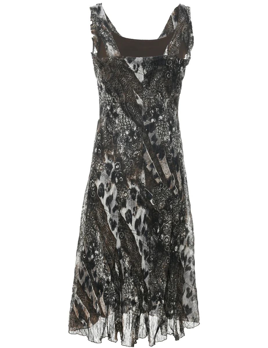 Animal Print Evening Dress - M - Image 2