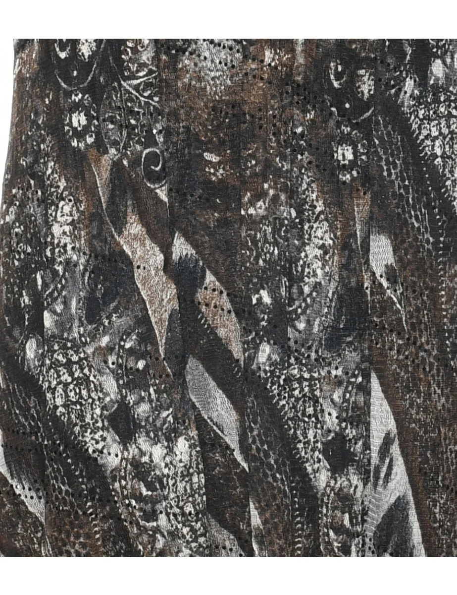 Animal Print Evening Dress - M - Image 3