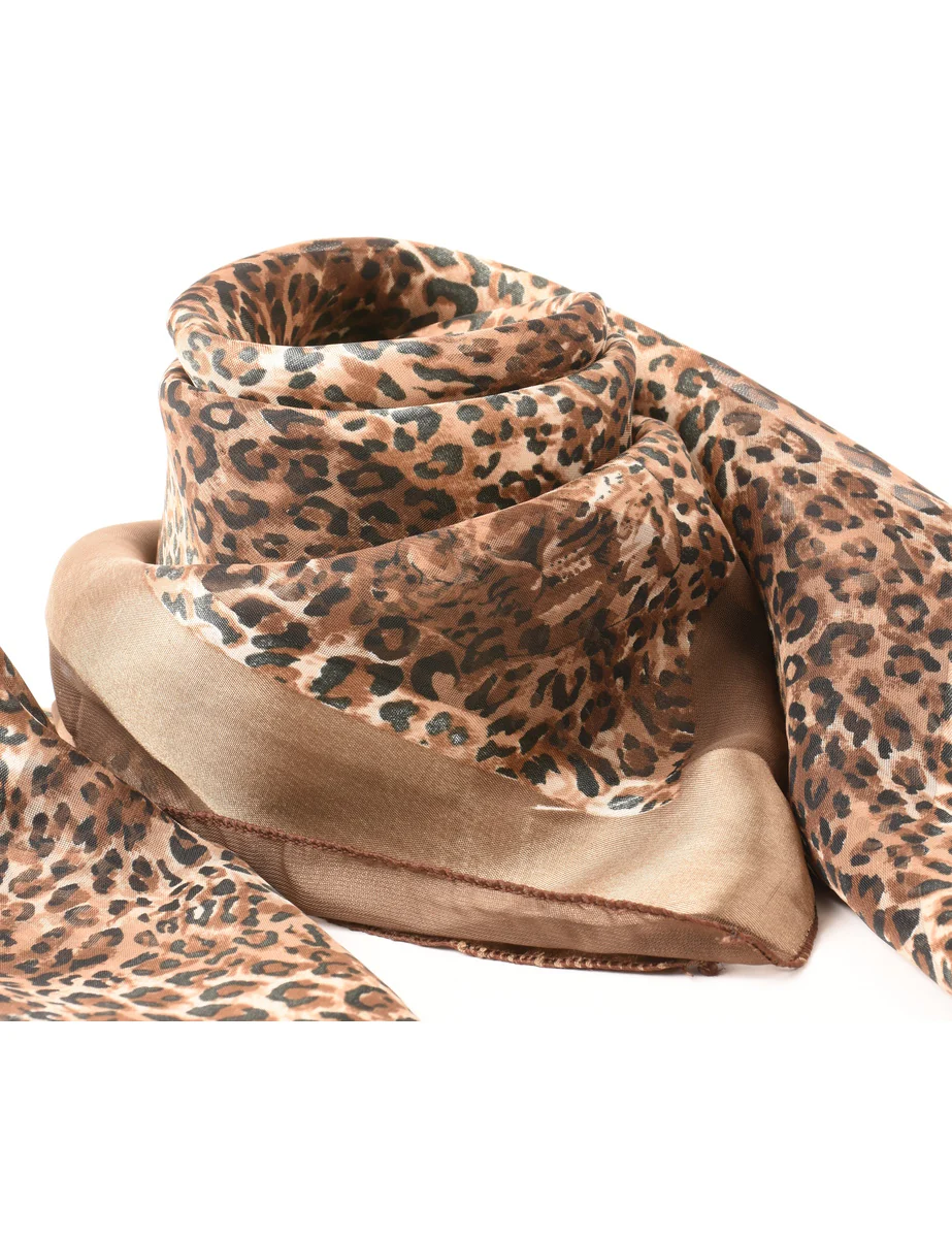 Vintage Animal Print Scarf - L - Image 2