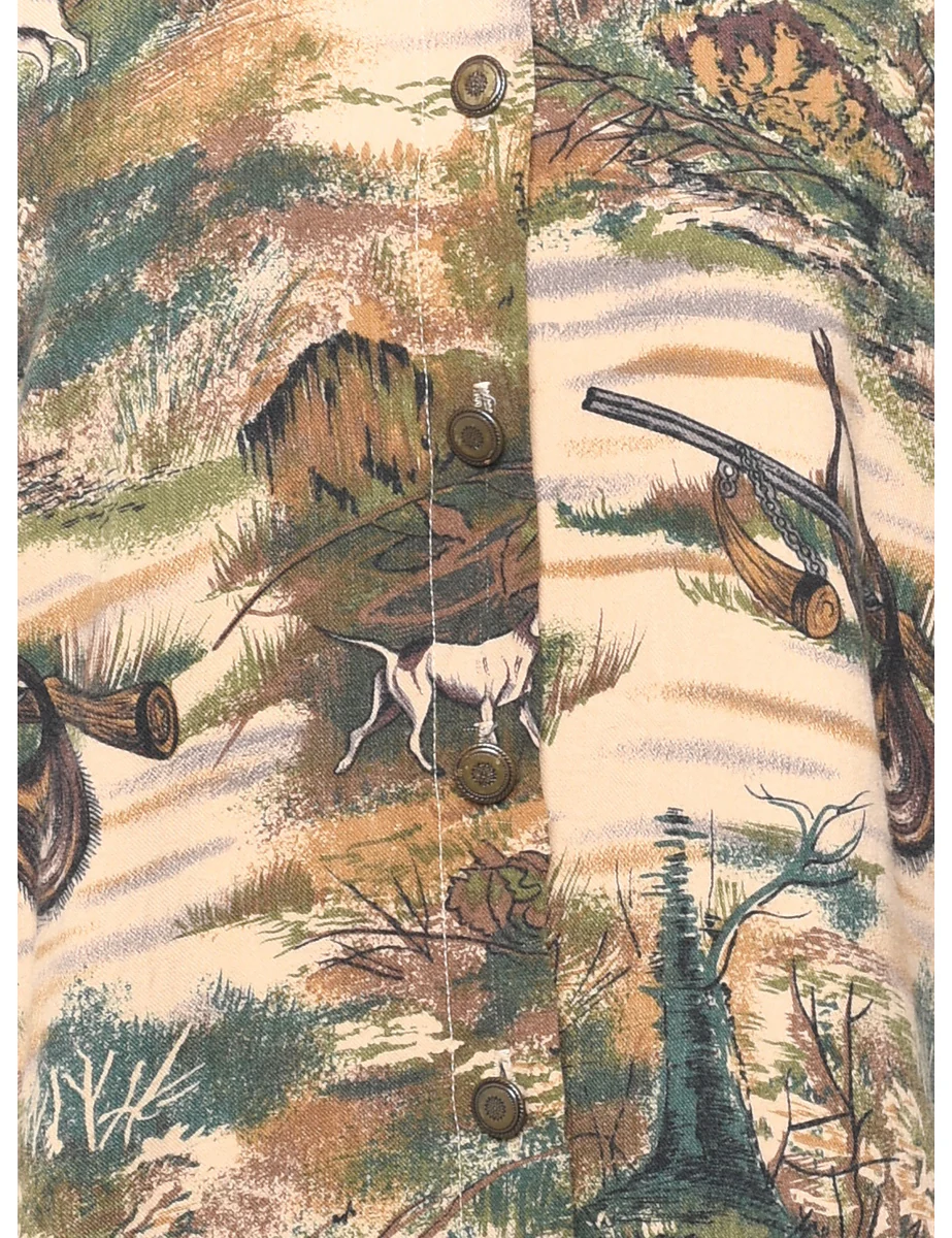 Vintage Animal Print Shirt - L - Image 3