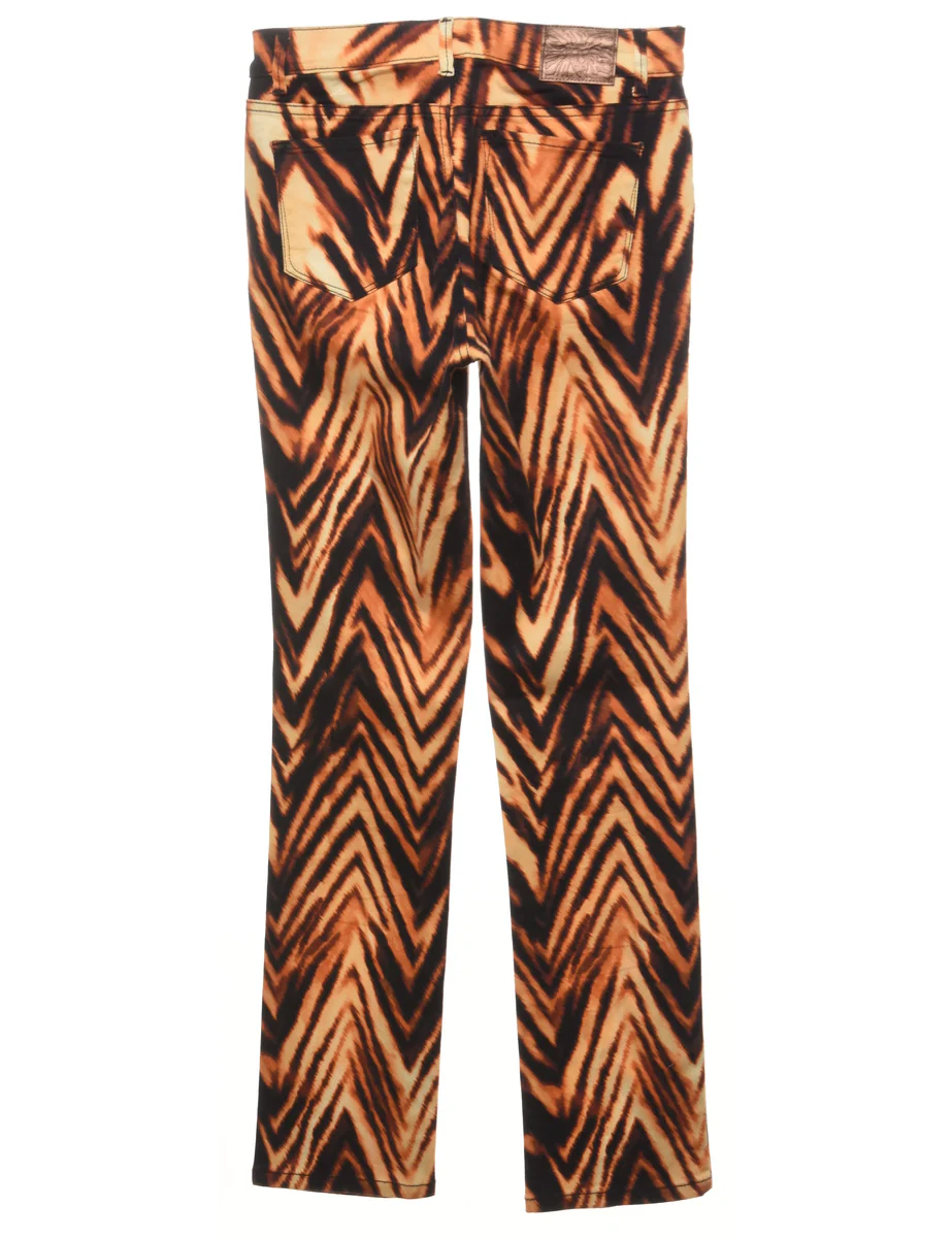 Vintage Animal Print Y2K Trousers - W28 L33 - Image 2