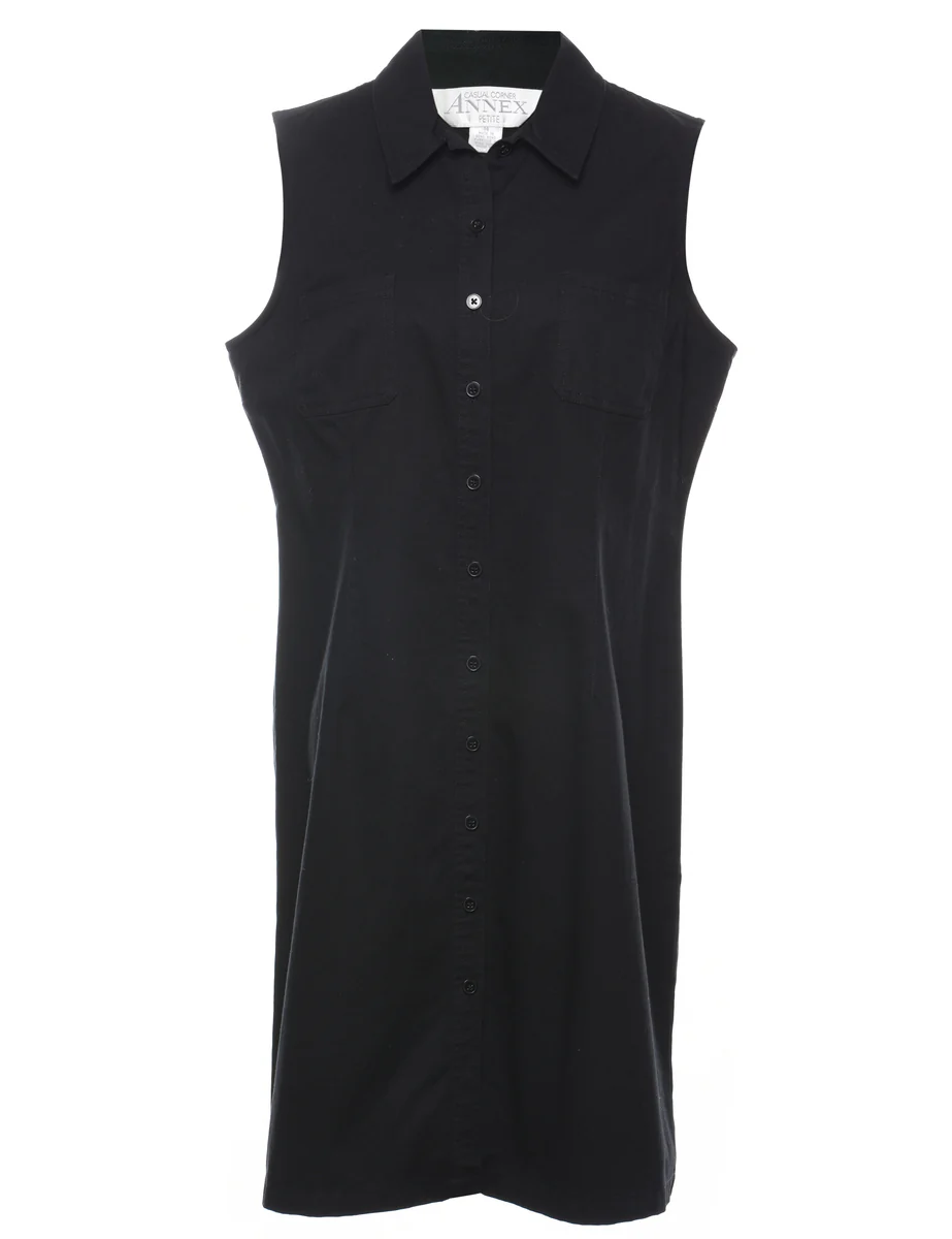 Vintage Annex Black Shirt Dress - L