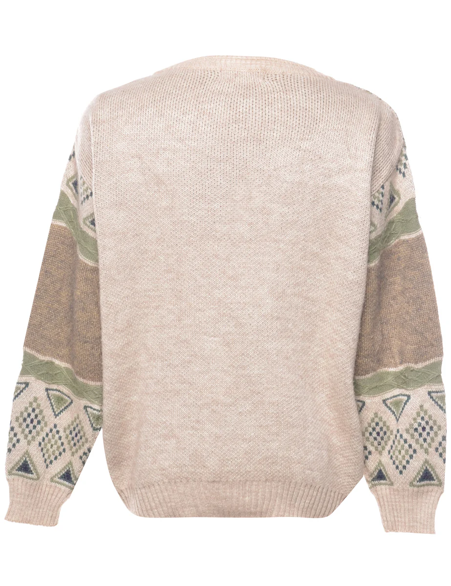 Aztec Print Jumper - L - Image 2