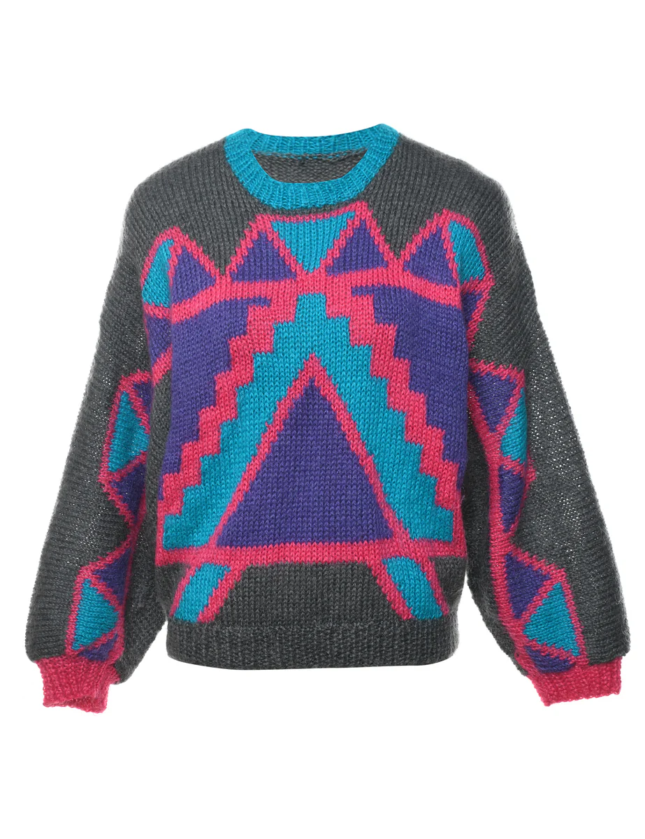 Aztec Print Jumper - M
