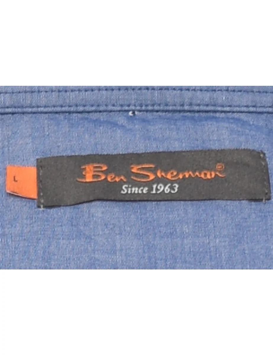 Vintage Ben Sherman Blue Classic Shirt - L - Image 4