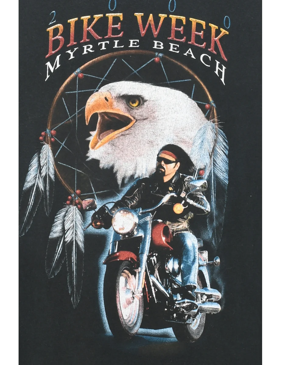 Vintage Bike Week Myrtle Beach Printed T-shirt - XL - Image 3