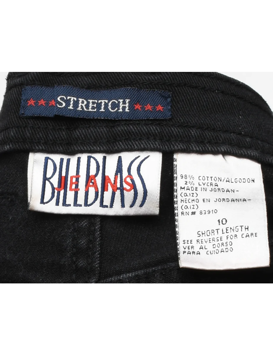 Vintage Bill Blass Stretchy Black Tapered Jeans - W30 L28 - Image 4