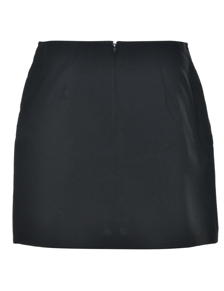Vintage Black A-Line Mini Skirt - M - Image 2
