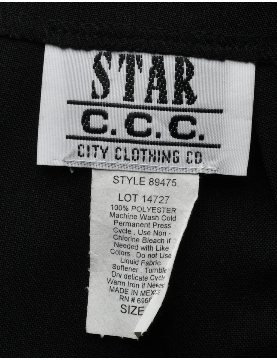 Vintage Black A-Line Mini Skirt - M - Image 4