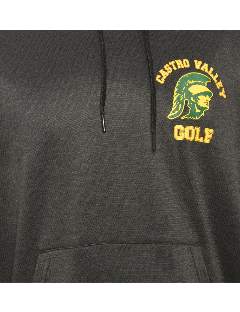 Vintage Black Adidas Hooded Sports Sweatshirt - XL - Image 3