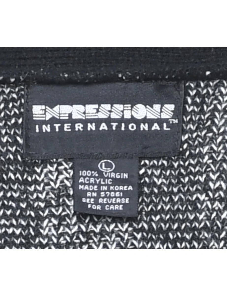 Vintage Black Cardigan - L - Image 4