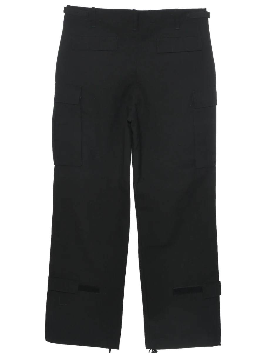 Vintage Black Cargo Trousers - W37 L33 - Image 2