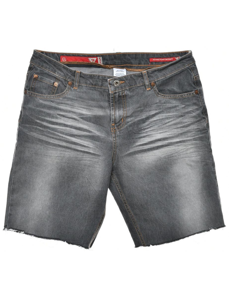 Vintage Black Denim Shorts - W32 L8