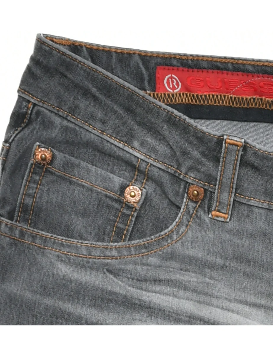 Vintage Black Denim Shorts - W32 L8 - Image 3