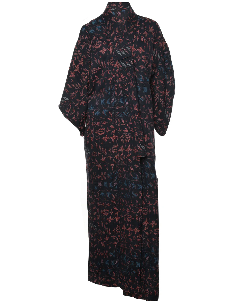 Black Full Length Kimono - XL