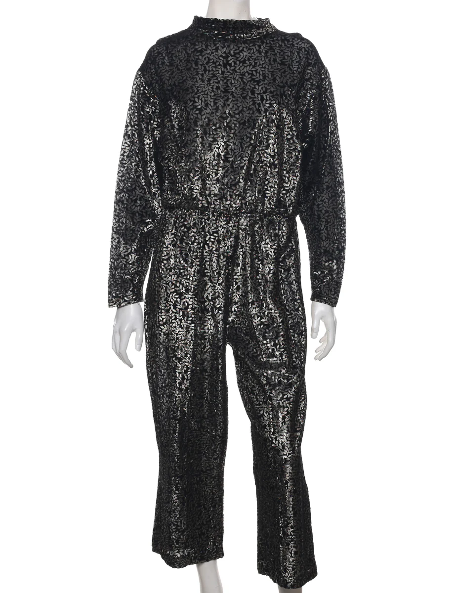 Vintage Black Jumpsuit - M