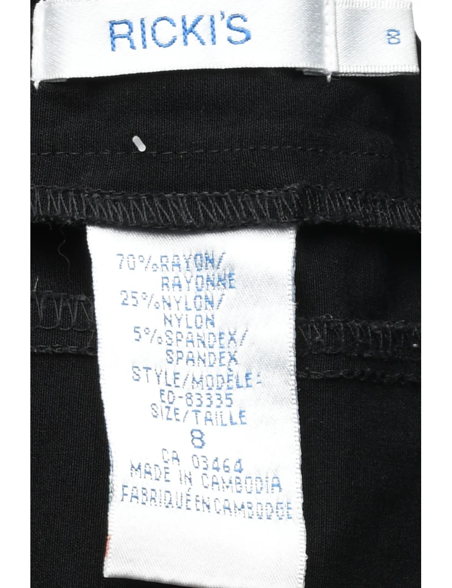 Vintage Black Pencil Skirt - M - Image 4
