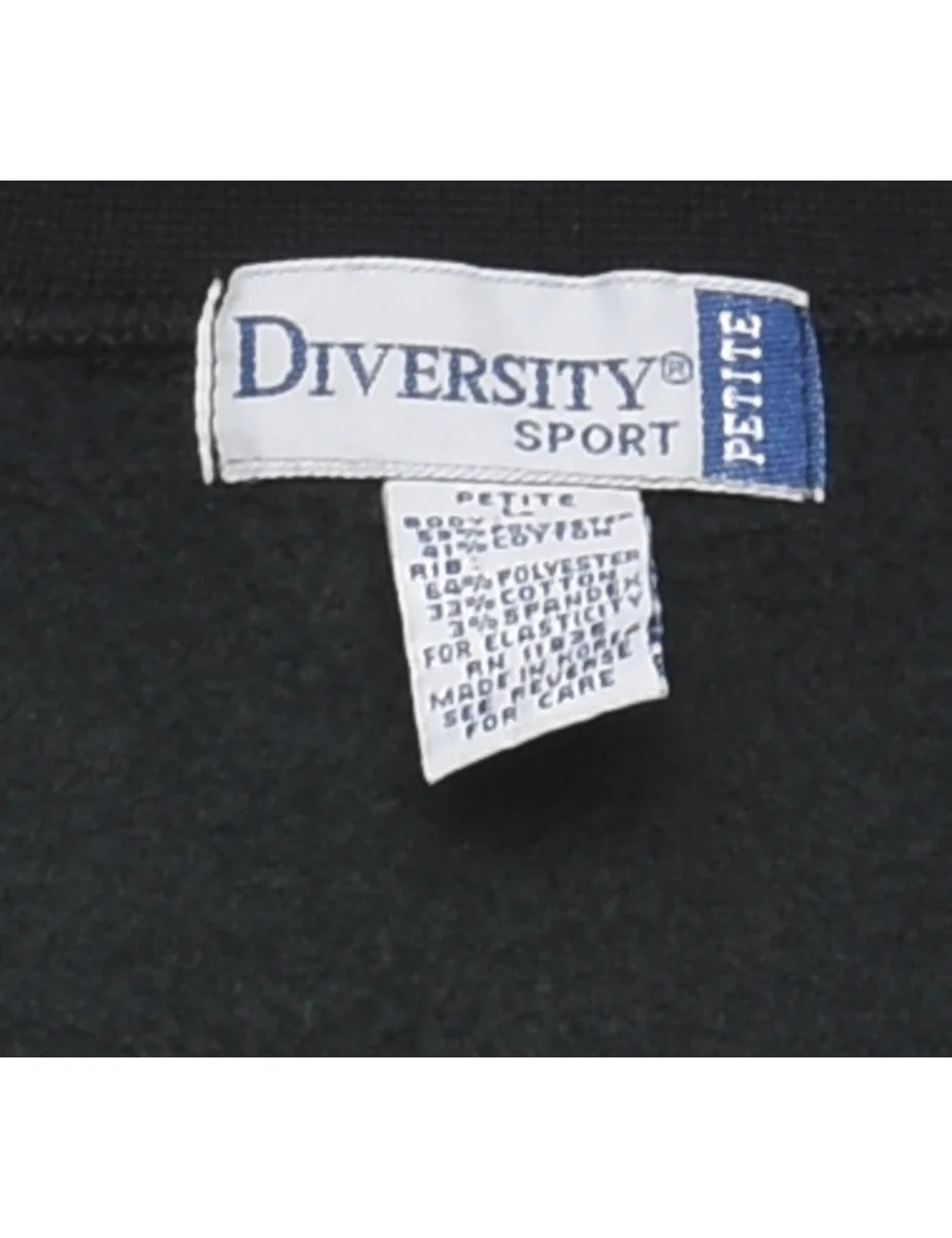 Vintage Black Plain Sweatshirt - L - Image 4