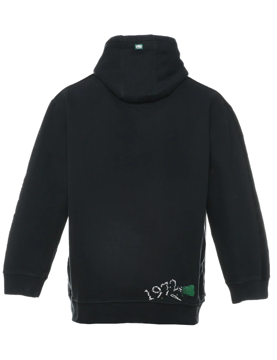 Black Printed Hoodie - L - Image 2