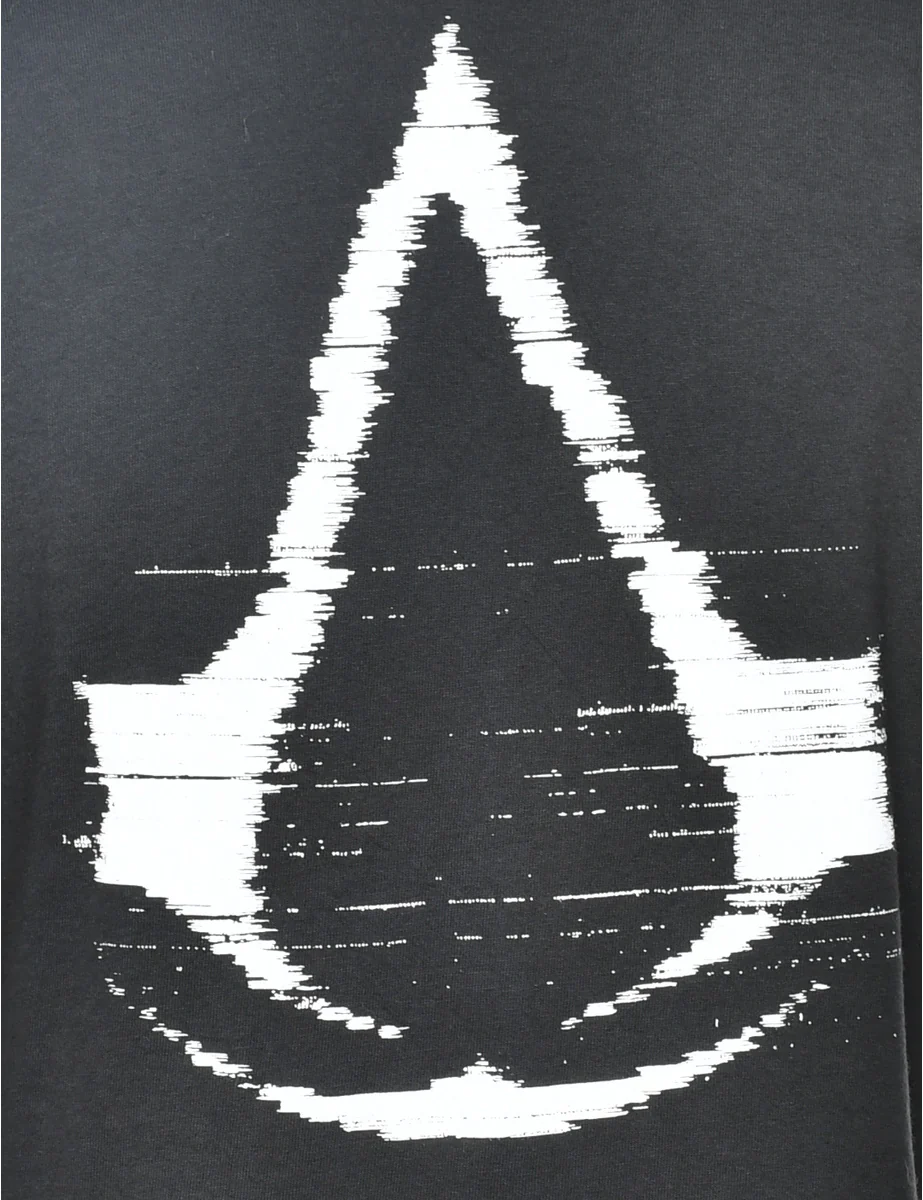 Black Printed T-shirt - L - Image 3