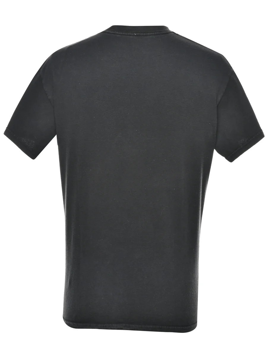 Black Printed T-shirt - M - Image 2