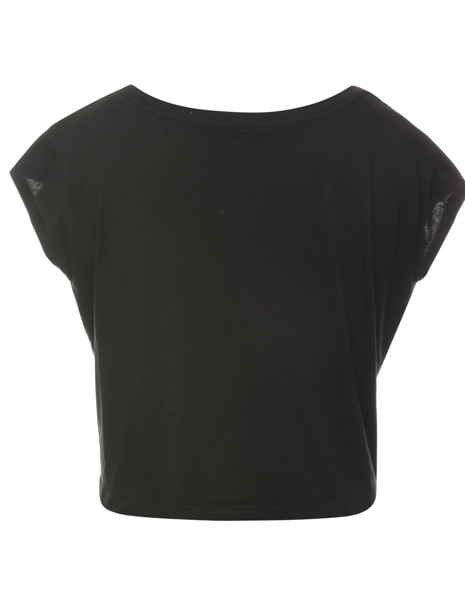 Black Printed T-shirt - S - Image 2