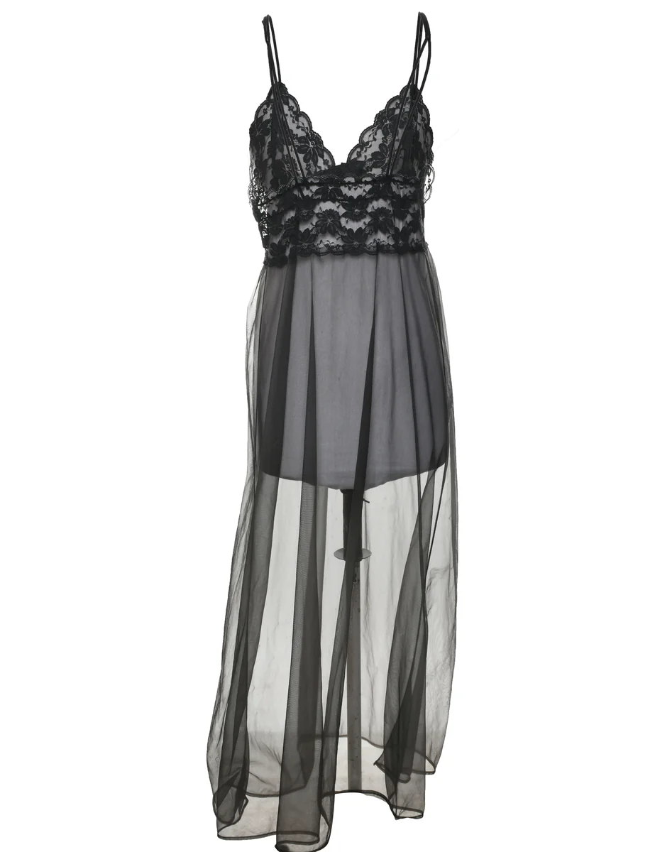 Vintage Black Slip - S - Image 2