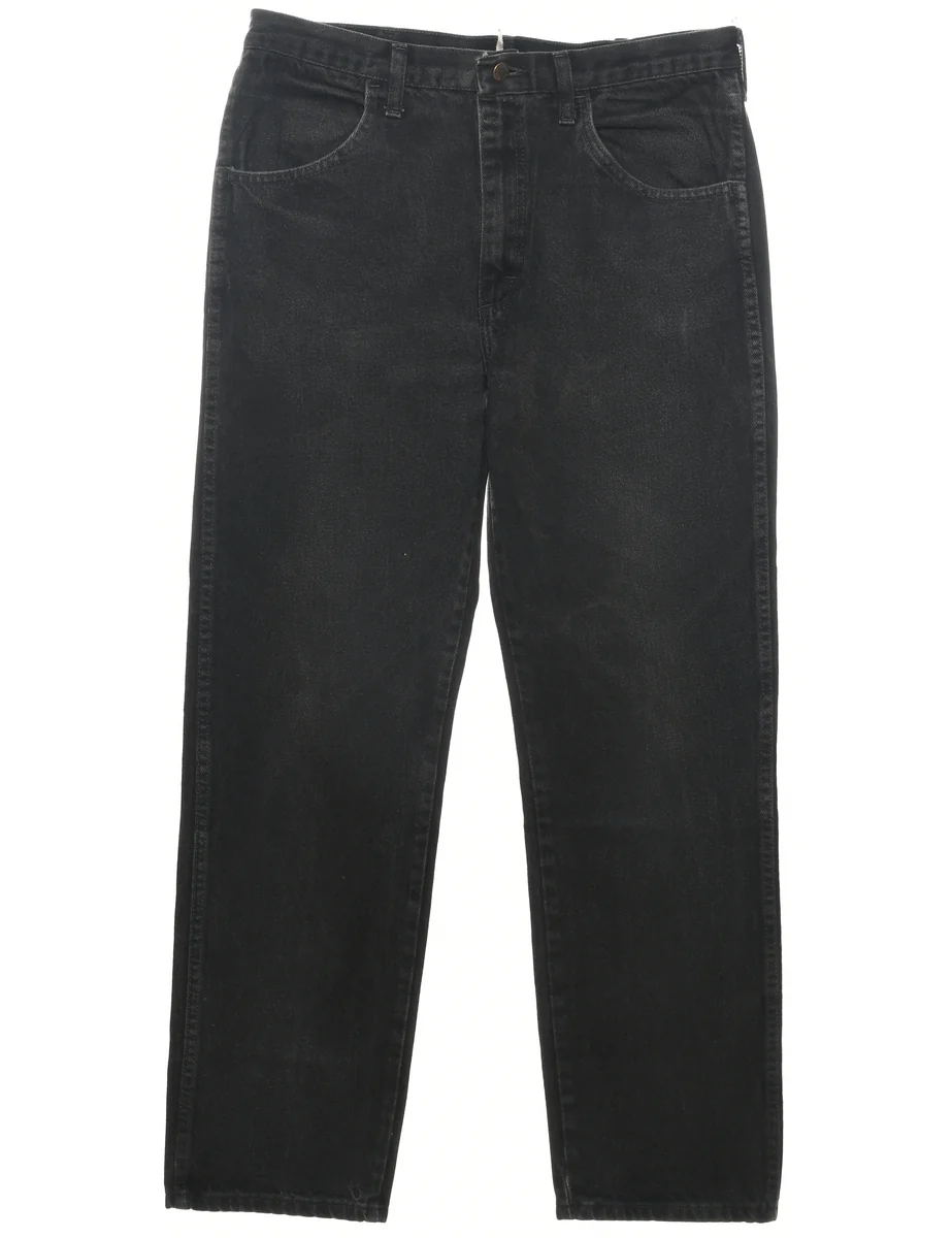 Vintage Black Straight Fit Jeans - W34 L32