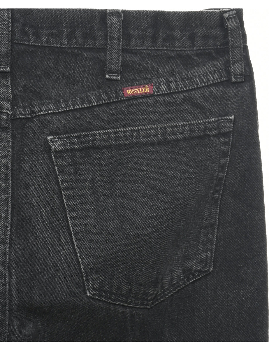 Vintage Black Straight Fit Jeans - W34 L32 - Image 4