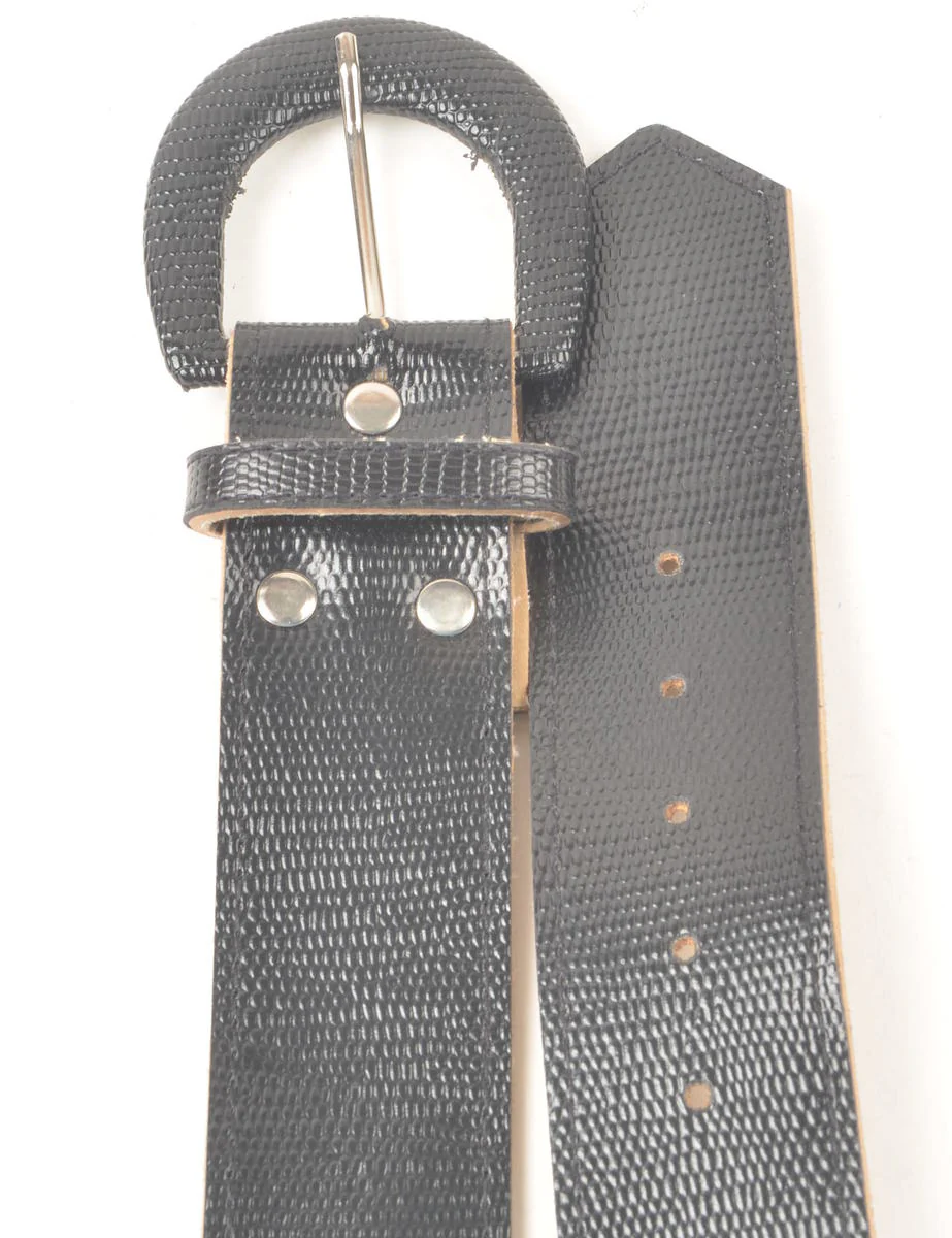 Vintage Black Waist Belt - M - Image 3