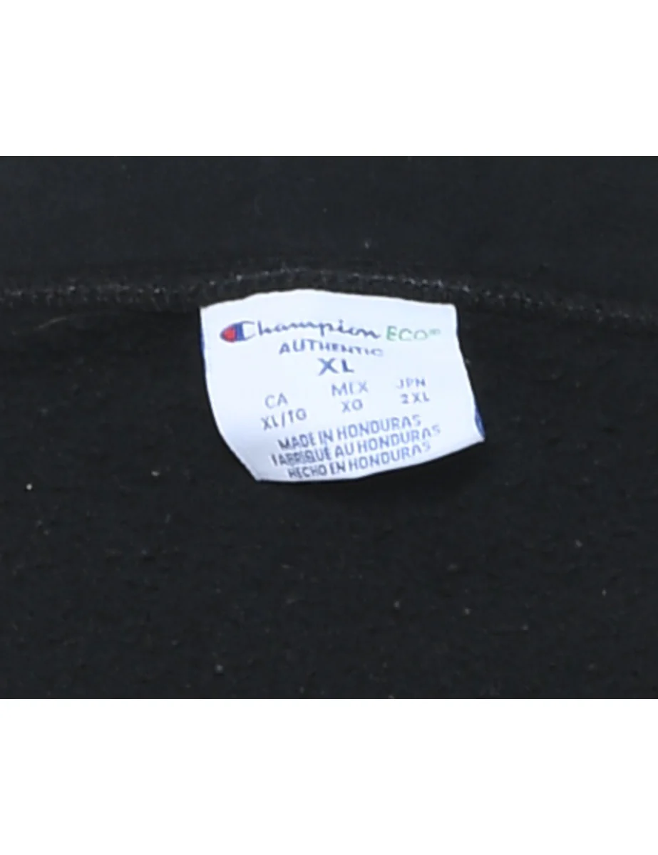 Vintage Black Wake Forrest Quarter-Zip Sweatshirt  - XL - Image 4