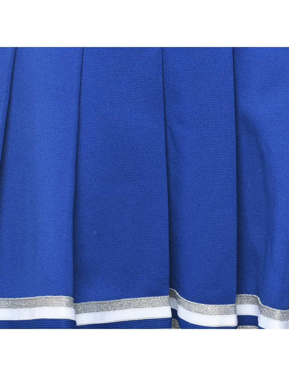 Y2K Vintage Blue Classic Cheerleader Skirt - XS - Image 3